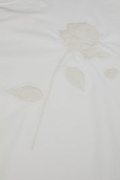 Ivory Clean Structure Oversized T-Shirt