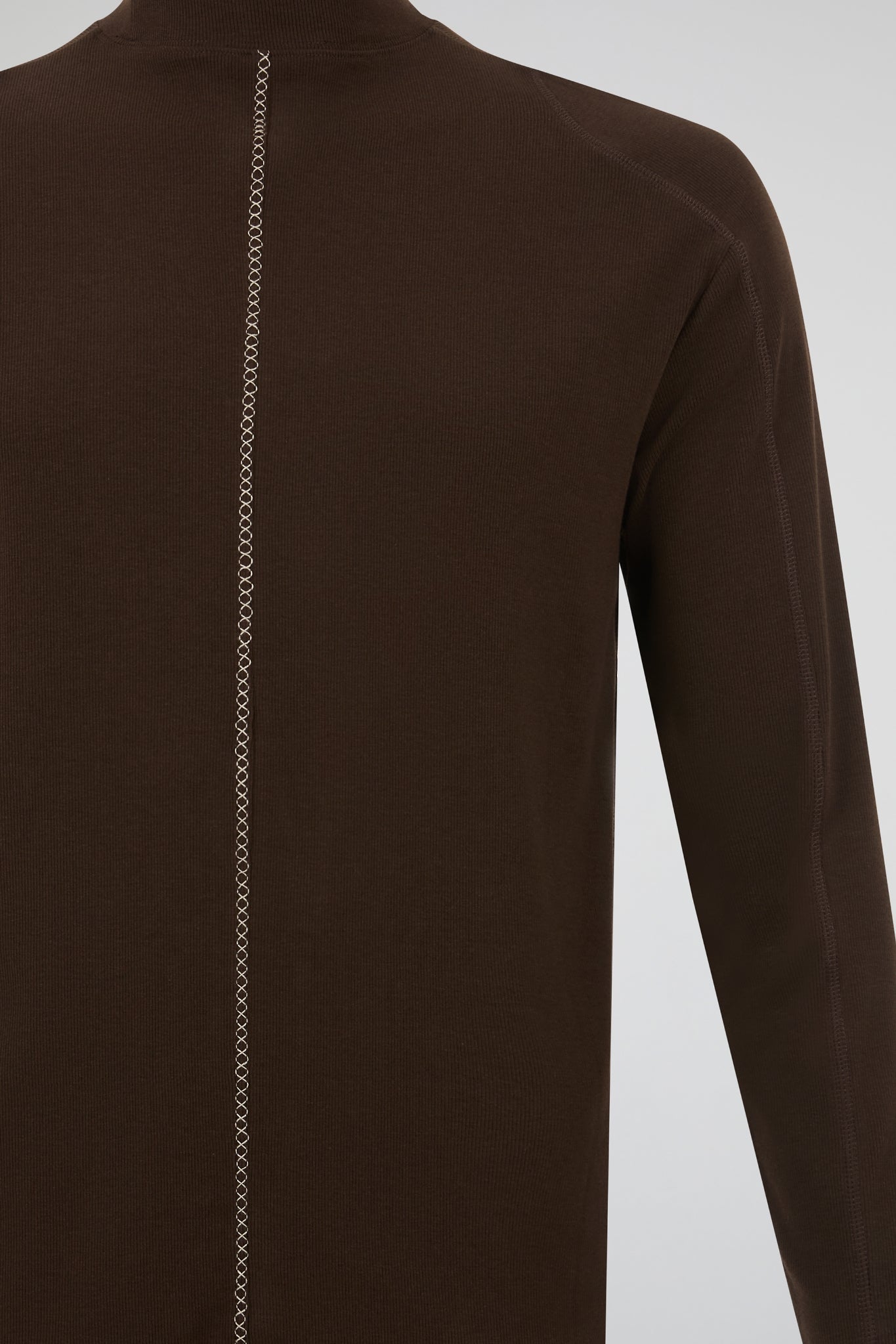 Brown Seamline Long Sleeve Top