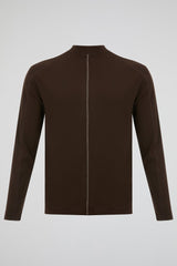 Brown Seamline Long Sleeve Top