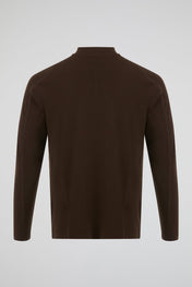 Brown Seamline Long Sleeve Top