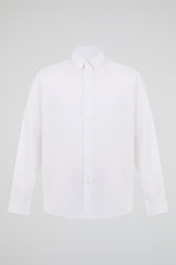 White Comic Graphic Button Shirt