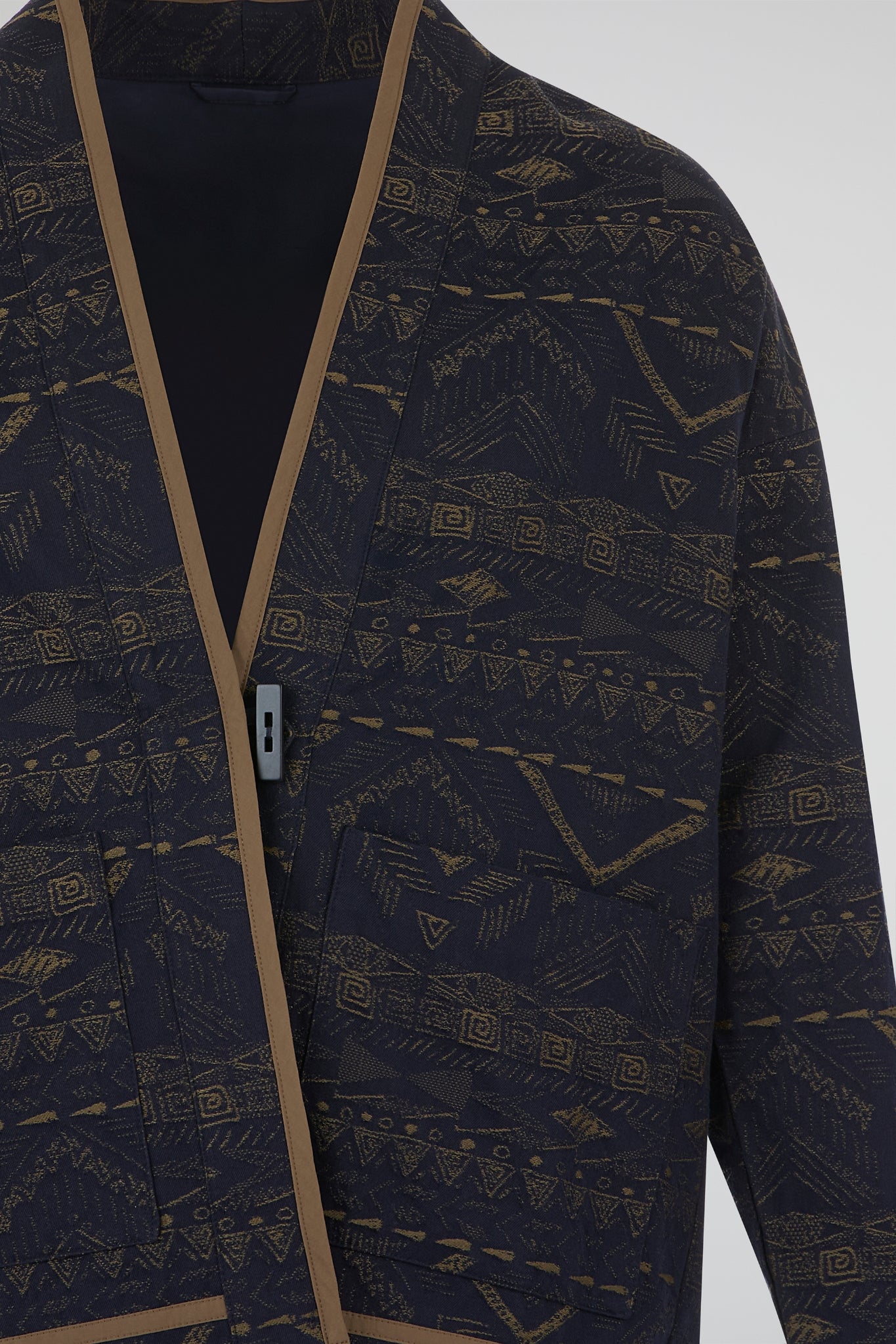 Geometric Jacquard Kimono