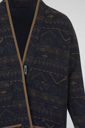 Geometric Jacquard Kimono