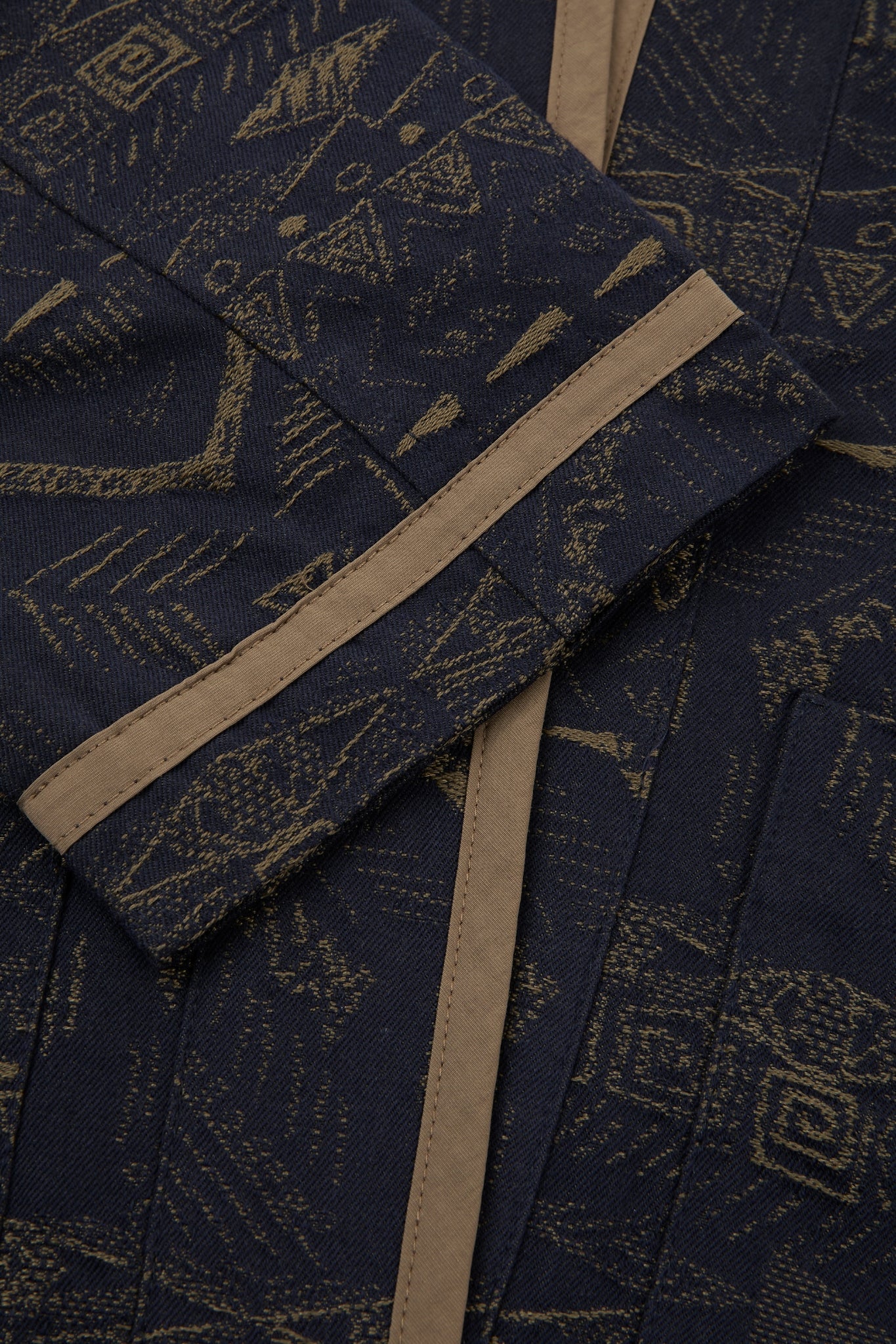 Geometric Jacquard Kimono