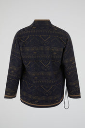 Geometric Jacquard Kimono
