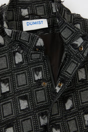 Black Distressed Jacquard Jacket