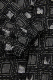 Black Distressed Jacquard Jacket