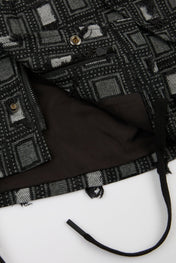 Black Distressed Jacquard Jacket