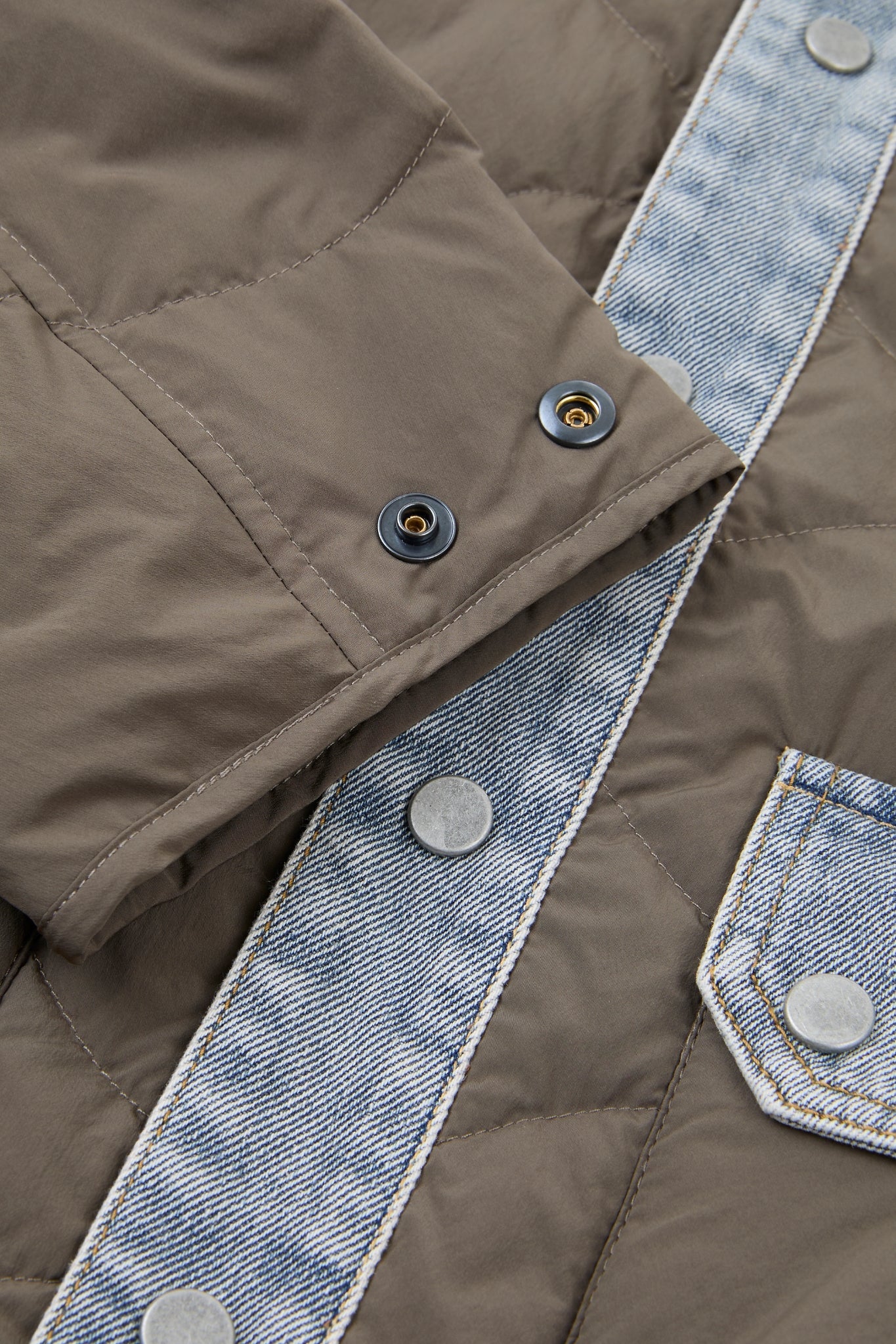 Dumist Denim-Panel Utility Jacket