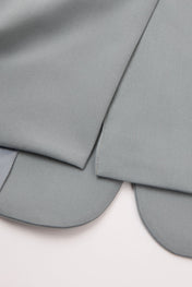 Dusty Blue Minimal Collarless Blazer