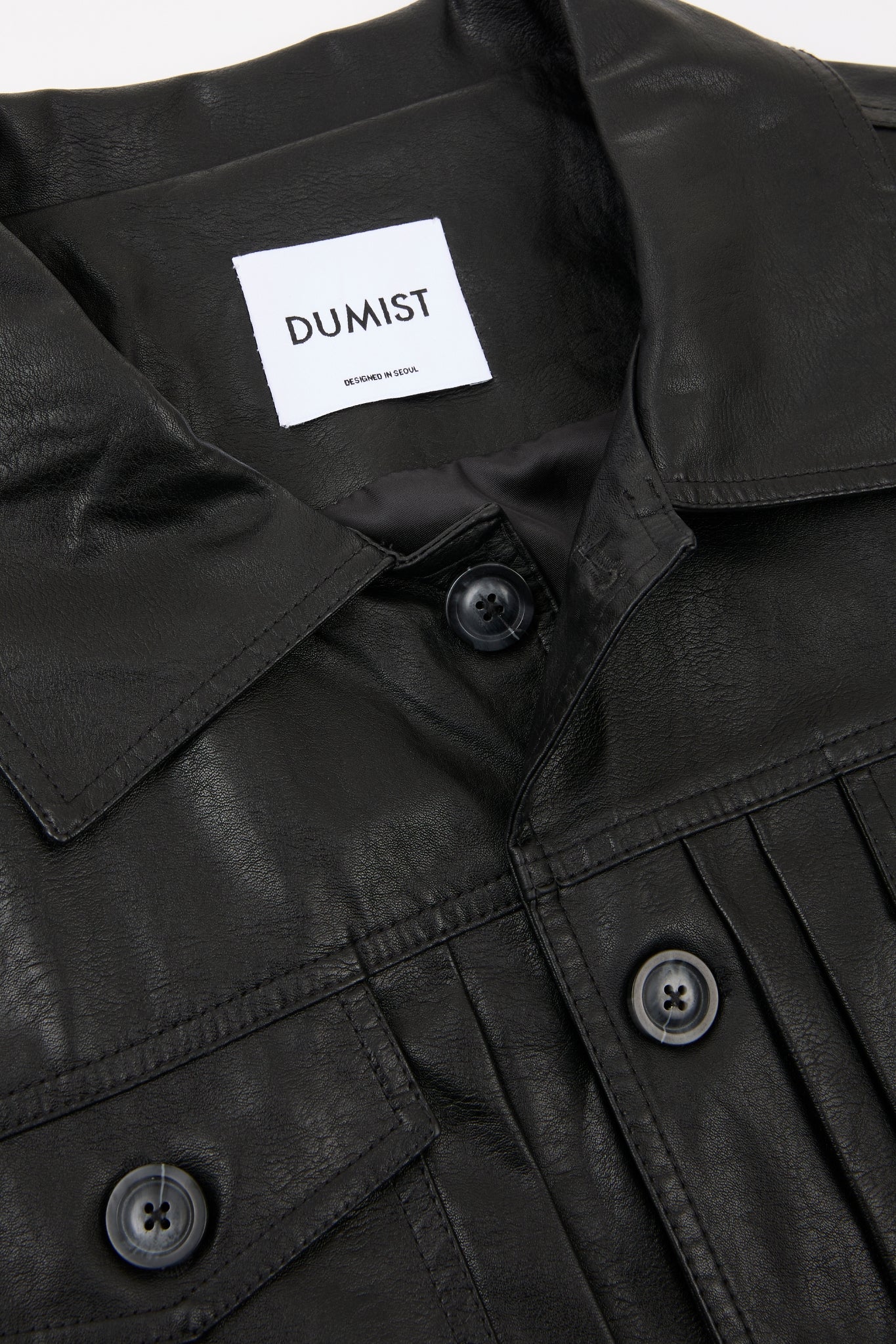 Belted Leather Utility Jacket