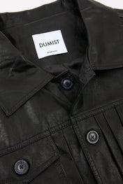 Belted Leather Utility Jacket