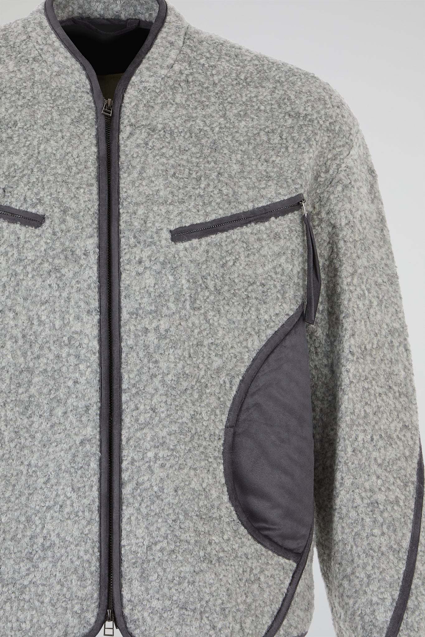 Textured Zip Fleece Jacket