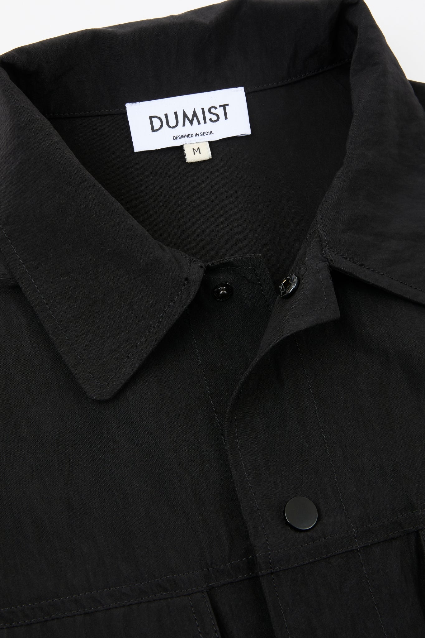 Panelled Snap Jacket Black