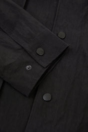 Panelled Snap Jacket Black