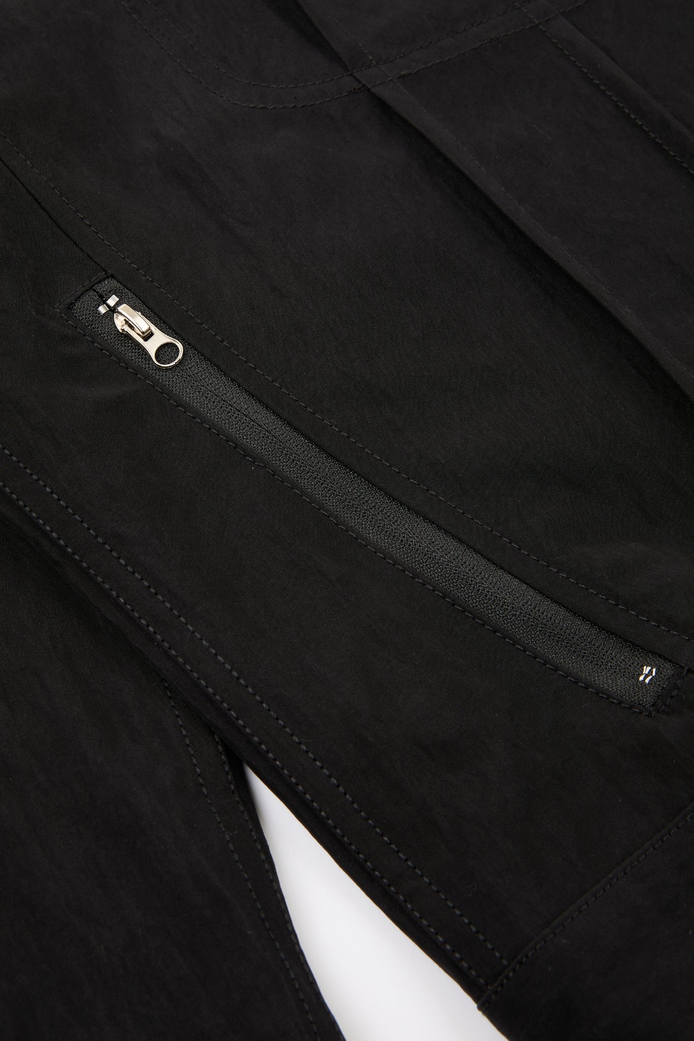 Panelled Snap Jacket Black