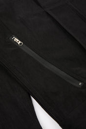 Panelled Snap Jacket Black