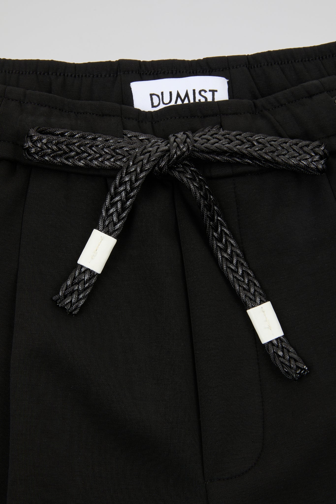 Pleated Drawstring Trousers Black