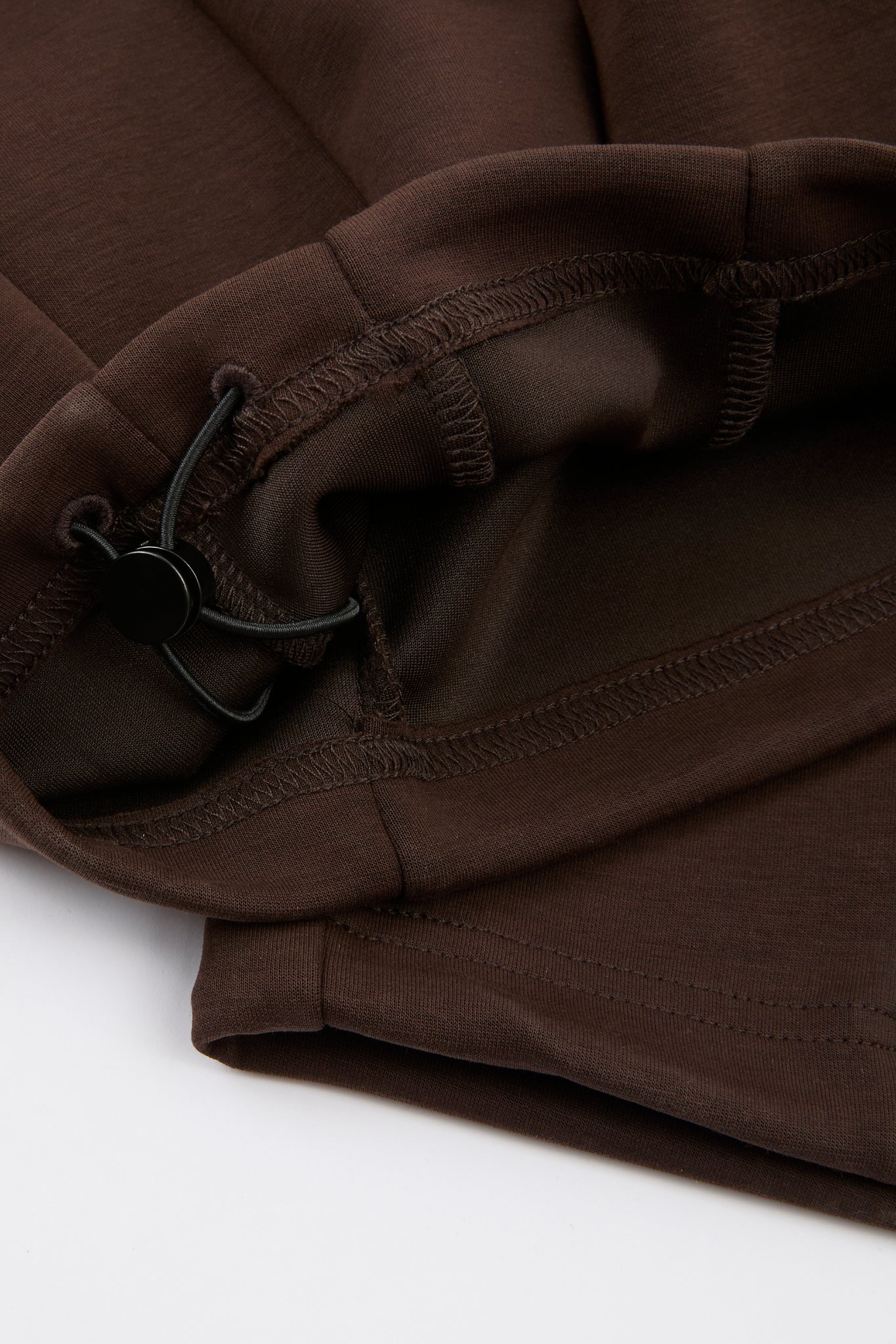 Pleated Drawstring Trousers Brown