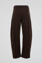 Pleated Drawstring Trousers Brown