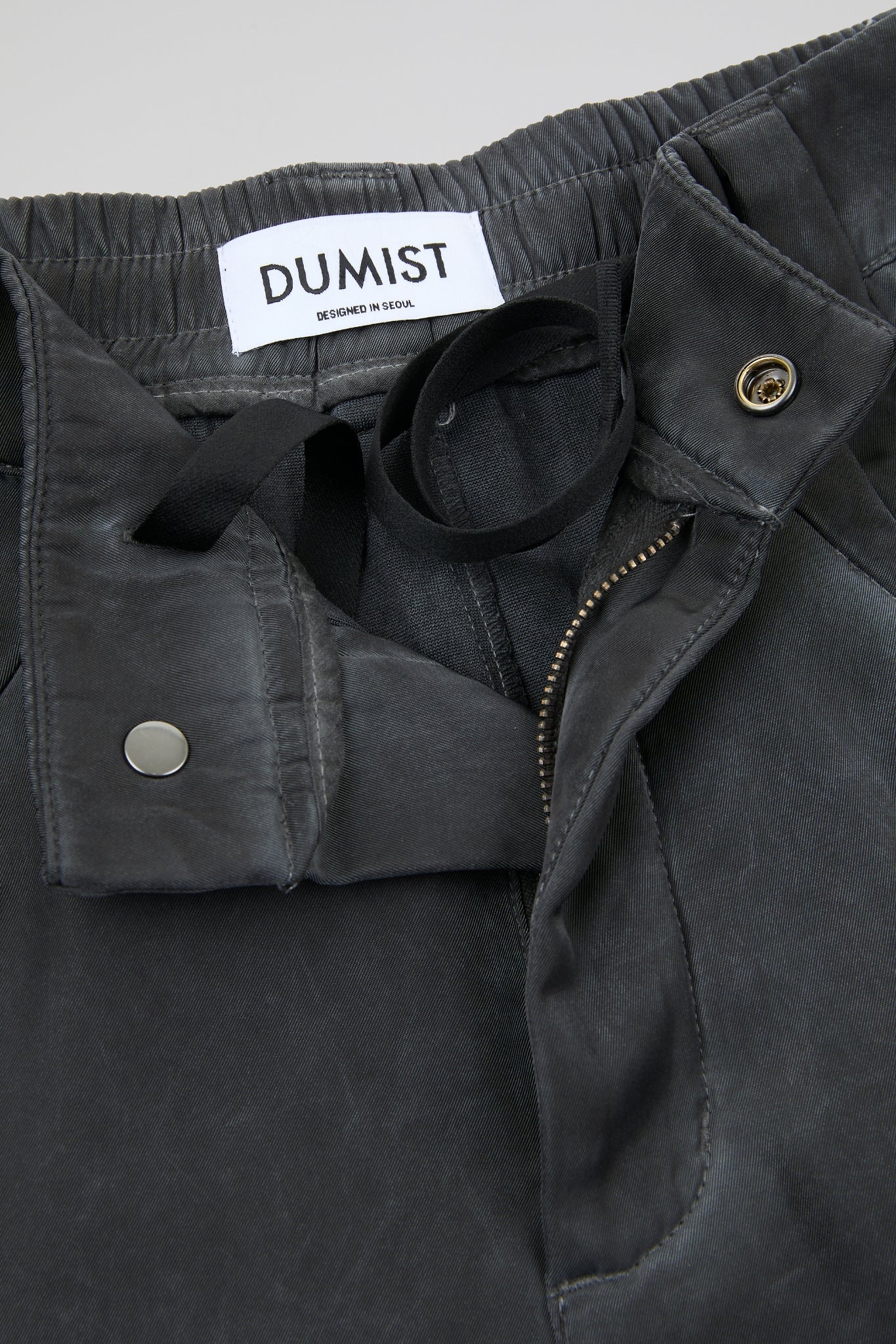 Faded Black Architectural Cargo Trousers