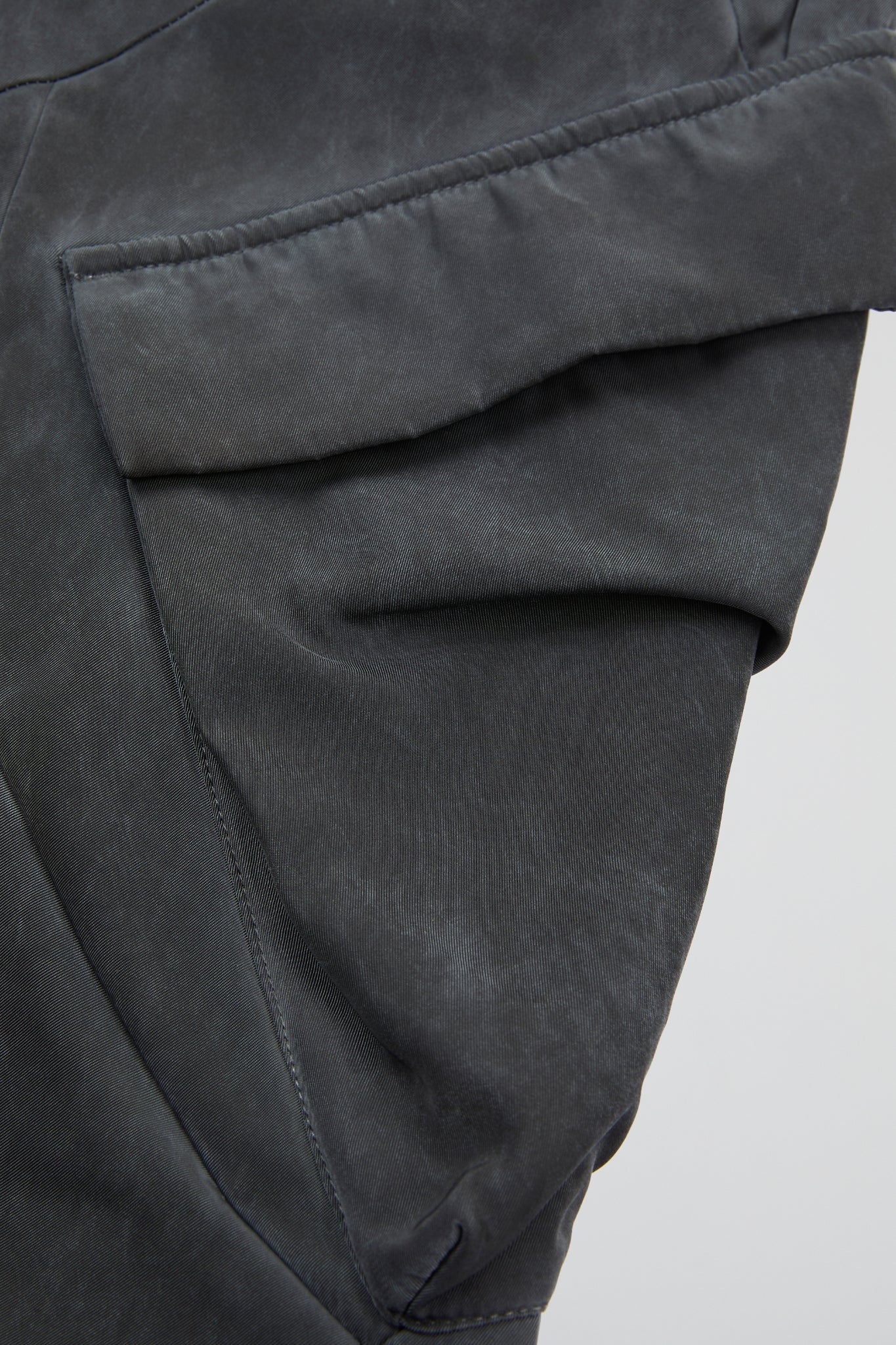 Faded Black Architectural Cargo Trousers
