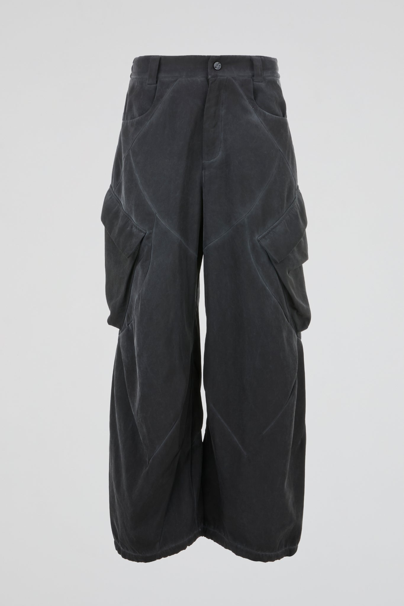 Faded Black Architectural Cargo Trousers