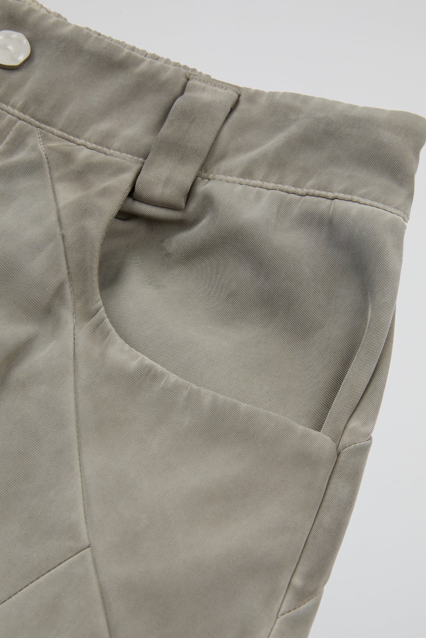 Faded Grey Architectural Cargo Trousers