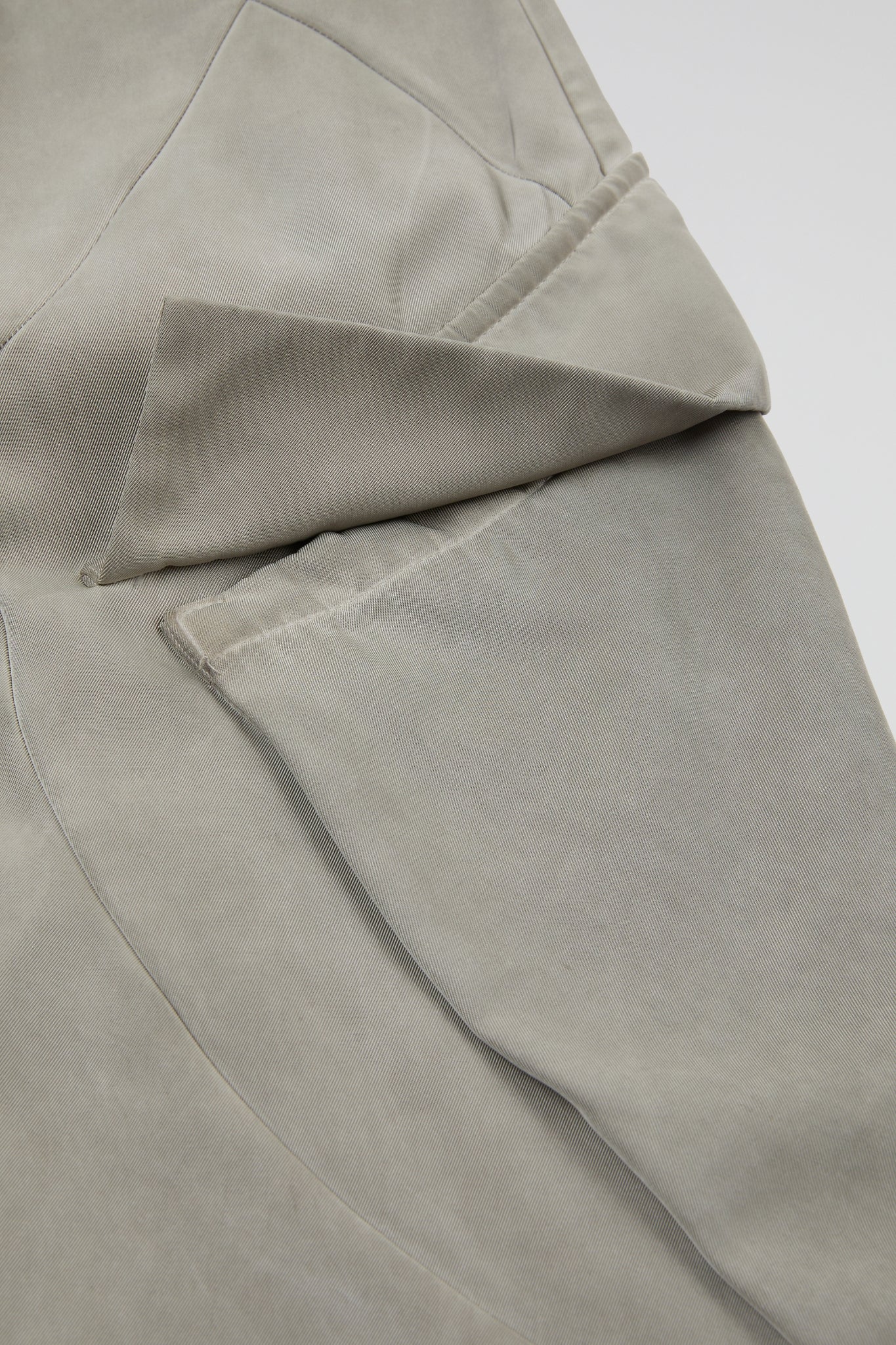 Faded Grey Architectural Cargo Trousers