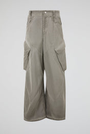 Faded Grey Architectural Cargo Trousers