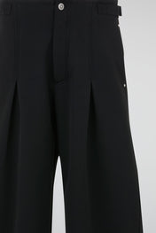 Studded Pleated Trousers Black