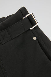 Studded Pleated Trousers Black
