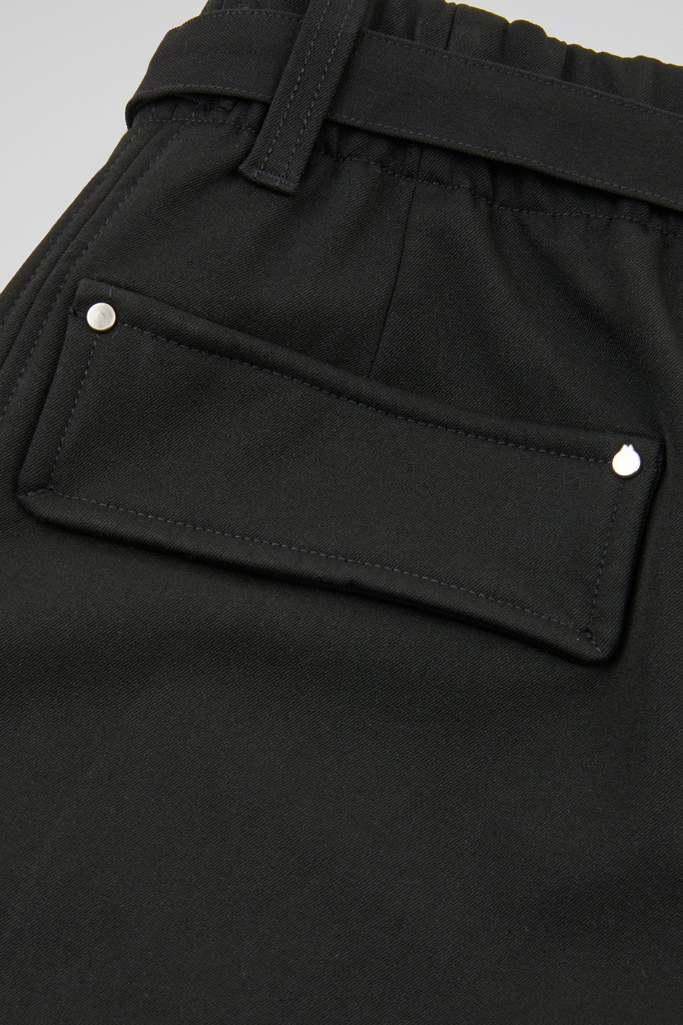 Studded Pleated Trousers Black