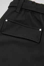 Studded Pleated Trousers Black
