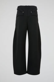Studded Pleated Trousers Black