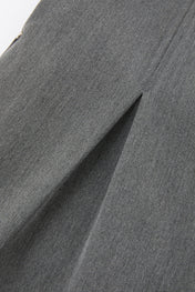Studded Pleated Trousers Grey