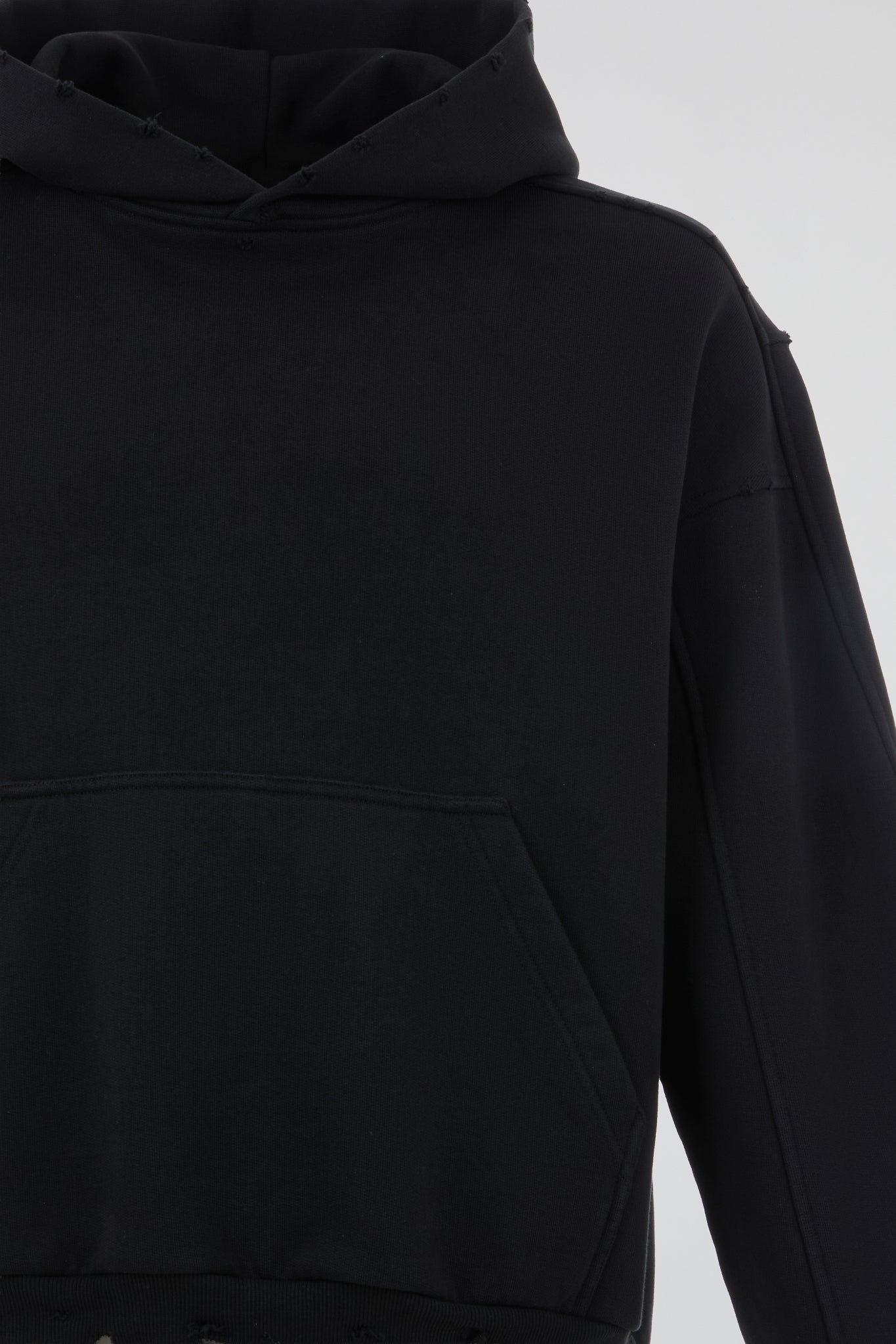 Black Distressed Hoodie