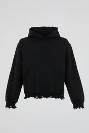 Black Distressed Hoodie
