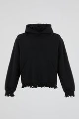 Black Distressed Hoodie