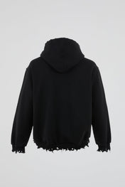 Black Distressed Hoodie