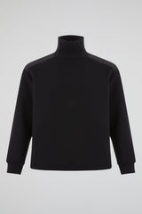 Dumist Quilted Mock Neck Sweatshirt