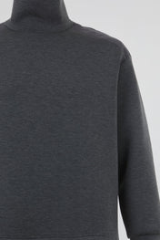 Dumist Quilted Mock Neck Sweatshirt