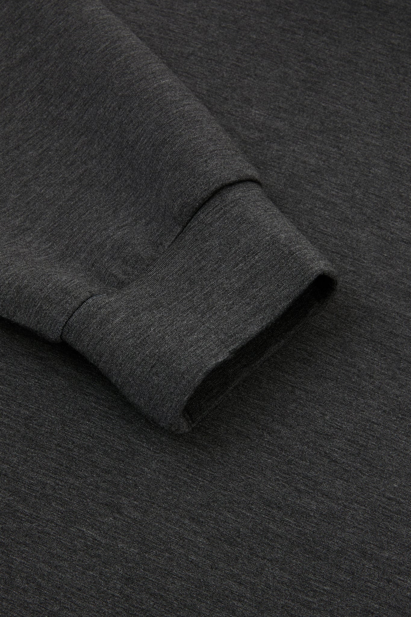 Grey Quilted Mock Neck Sweatshirt