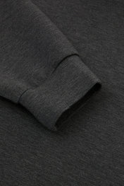 Grey Quilted Mock Neck Sweatshirt