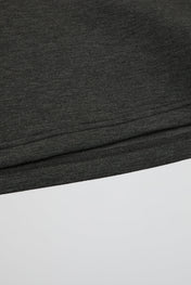 Grey Quilted Mock Neck Sweatshirt