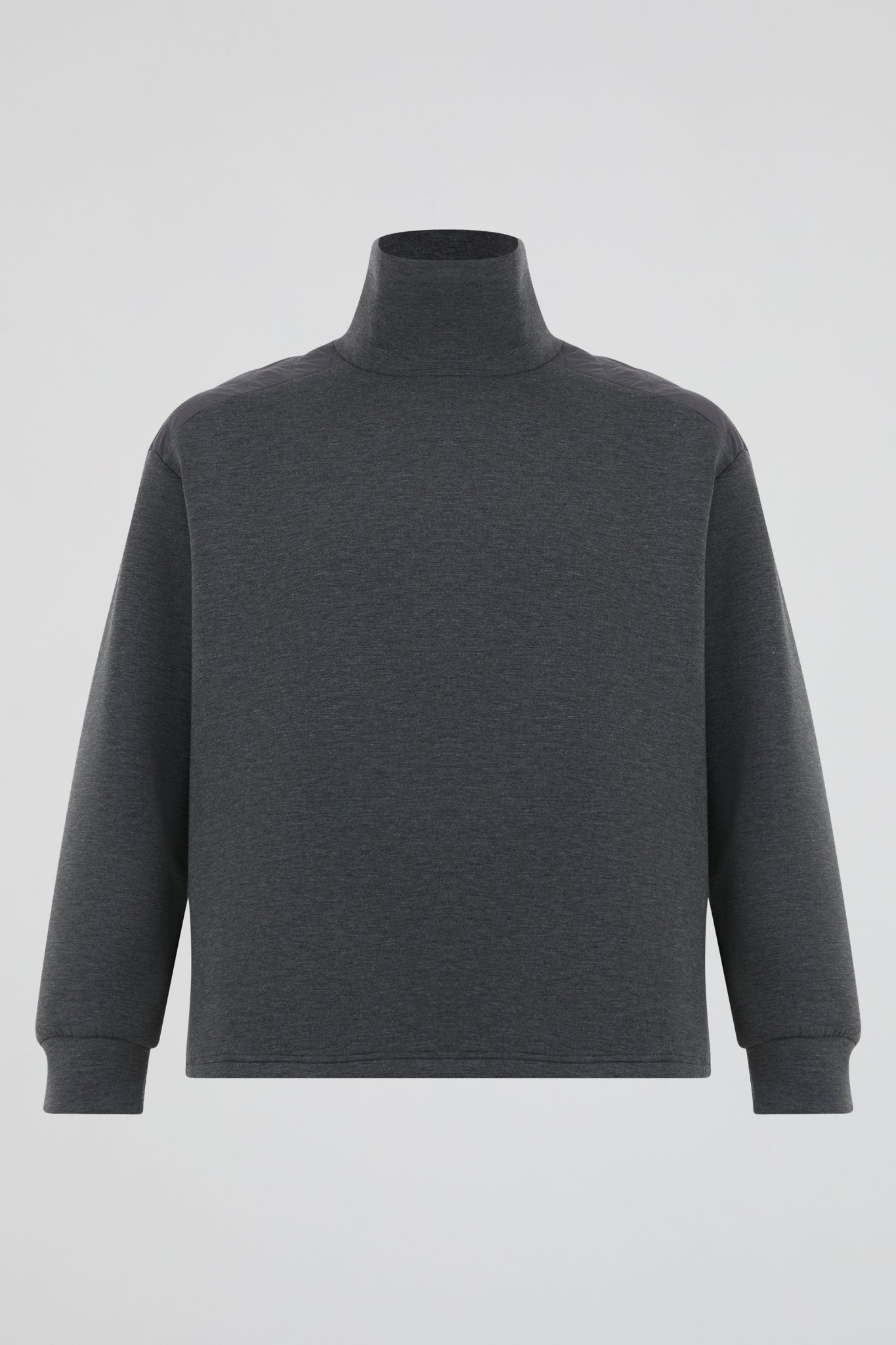 Dumist Quilted Mock Neck Sweatshirt