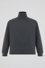 Dumist Quilted Mock Neck Sweatshirt