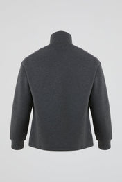 Dumist Quilted Mock Neck Sweatshirt