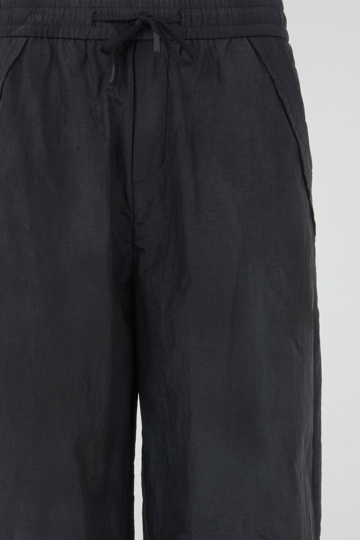 Black Crinkled Trousers