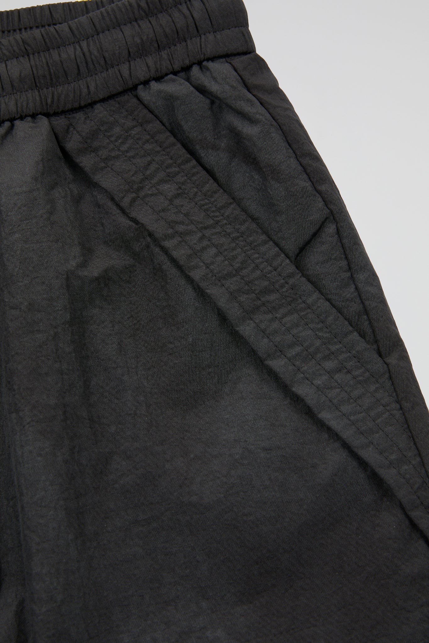 Black Crinkled Trousers